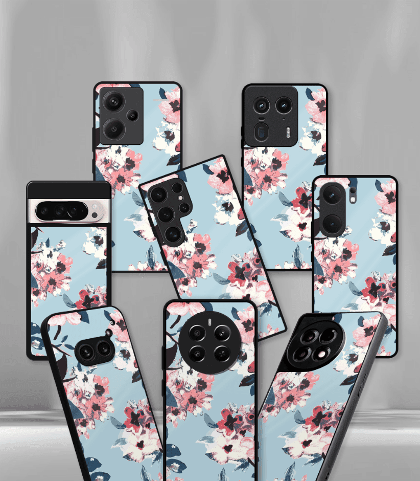 'for her' premium glossy floral/ aesthetic phone case compatible for every phone models.