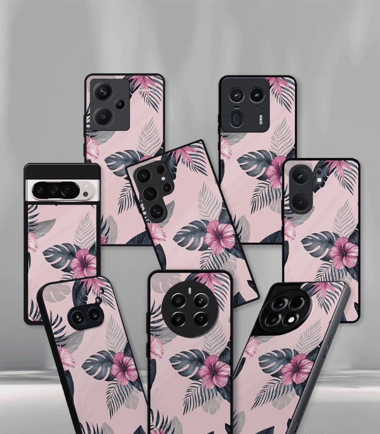 'for her' premium glossy floral/ aesthetic phone case compatible for every phone models.