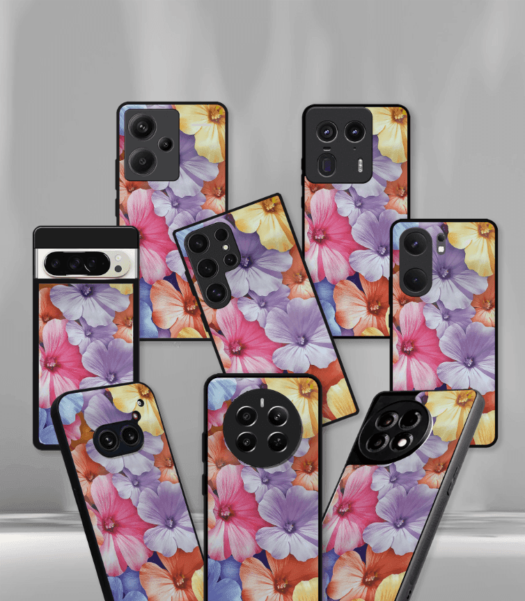 'for her' premium glossy floral/ aesthetic phone case compatible for every phone models.