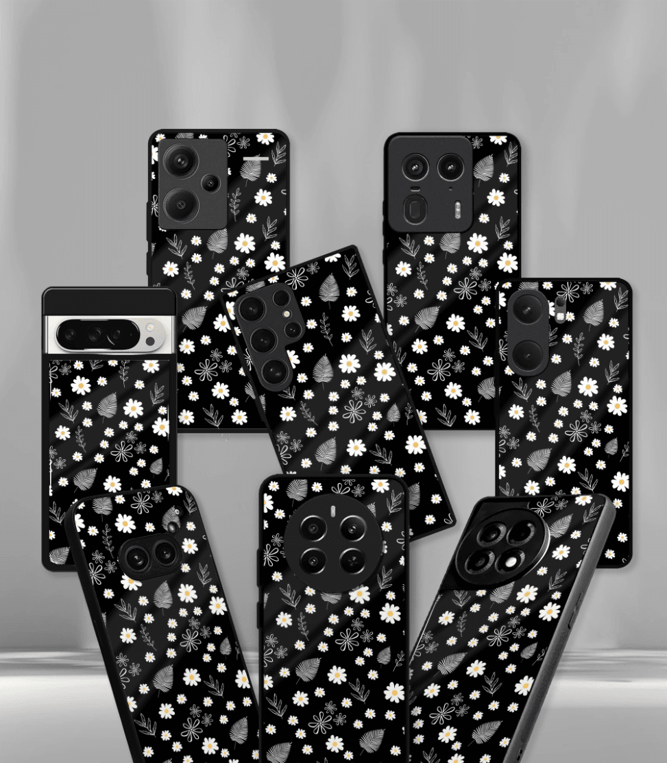 'for her' premium glossy floral/ aesthetic phone case compatible for every phone models.