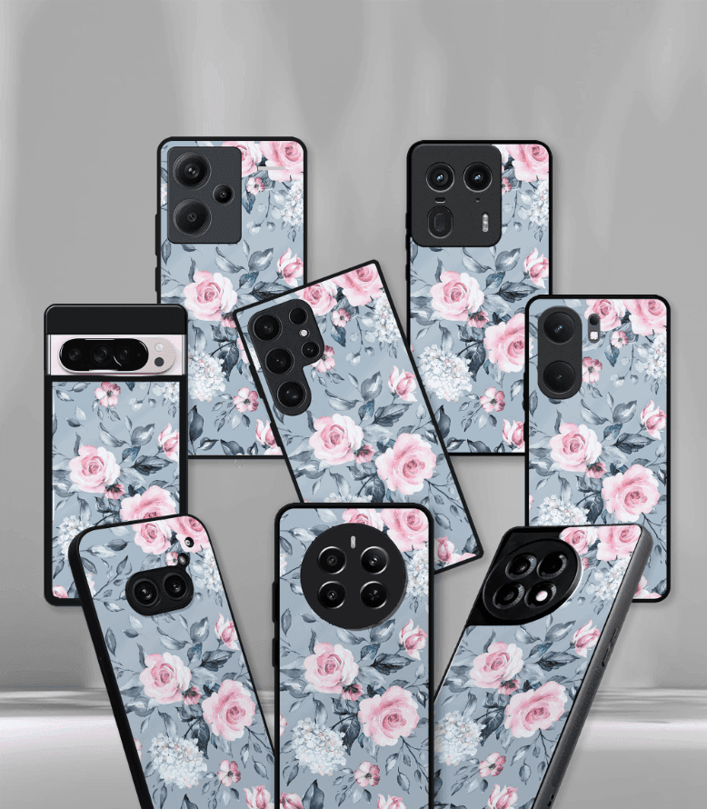 'for her' premium glossy floral/ aesthetic phone case compatible for every phone models.
