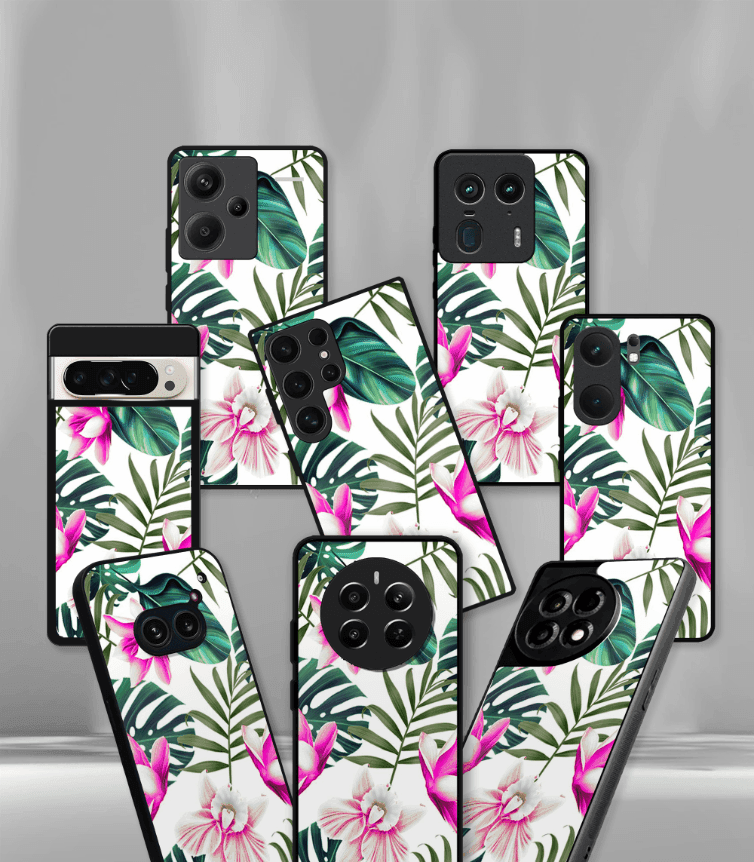'for her' premium glossy floral/ aesthetic phone case compatible for every phone models.