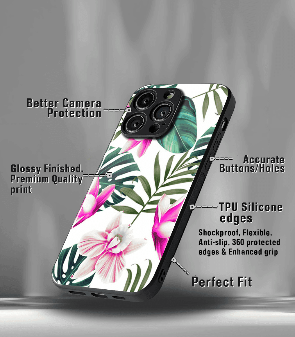 'for her' premium glossy floral/ aesthetic phone case compatible for every phone models.