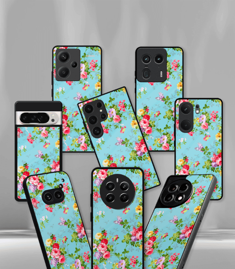 'for her' premium glossy floral/ aesthetic phone case compatible for every phone models.