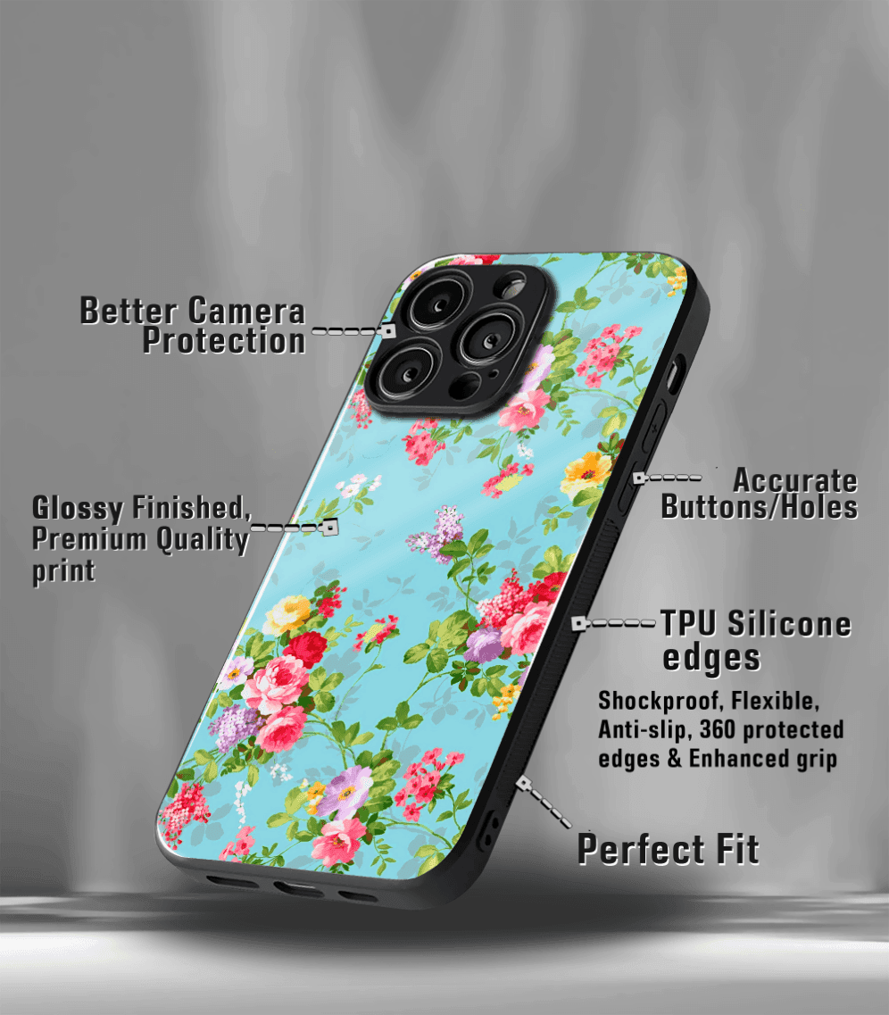 'for her' premium glossy floral/ aesthetic phone case compatible for every phone models.