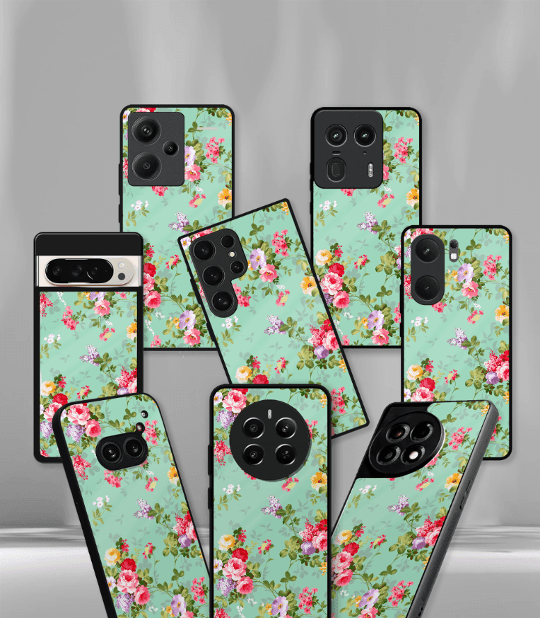 'for her' premium glossy floral/ aesthetic phone case compatible for every phone models.