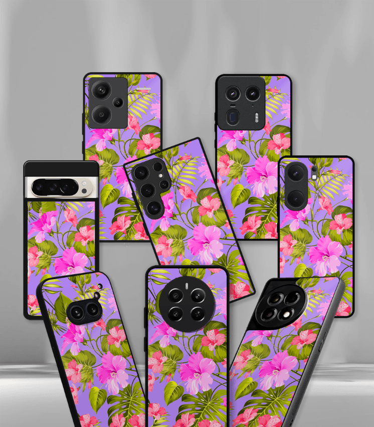 'for her' premium glossy floral/ aesthetic phone case compatible for every phone models.