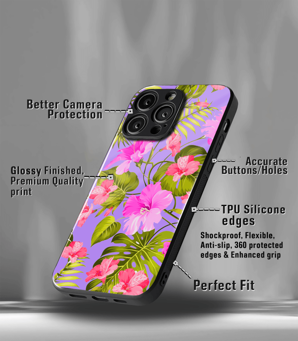 'for her' premium glossy floral/ aesthetic phone case compatible for every phone models.