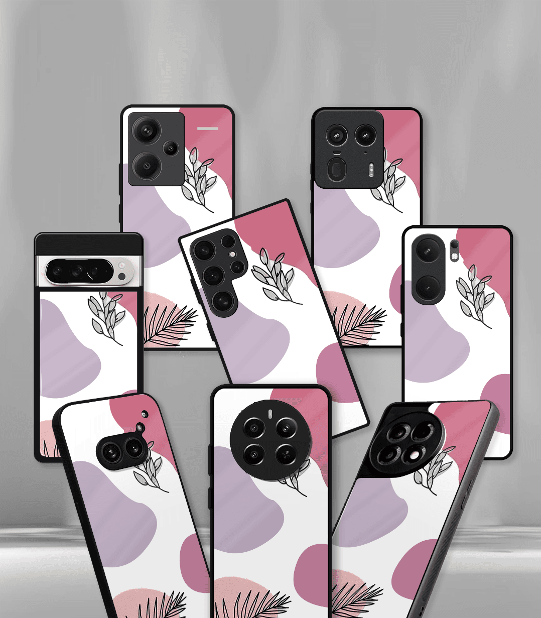 'for her' premium glossy floral/ aesthetic phone case compatible for every phone models.