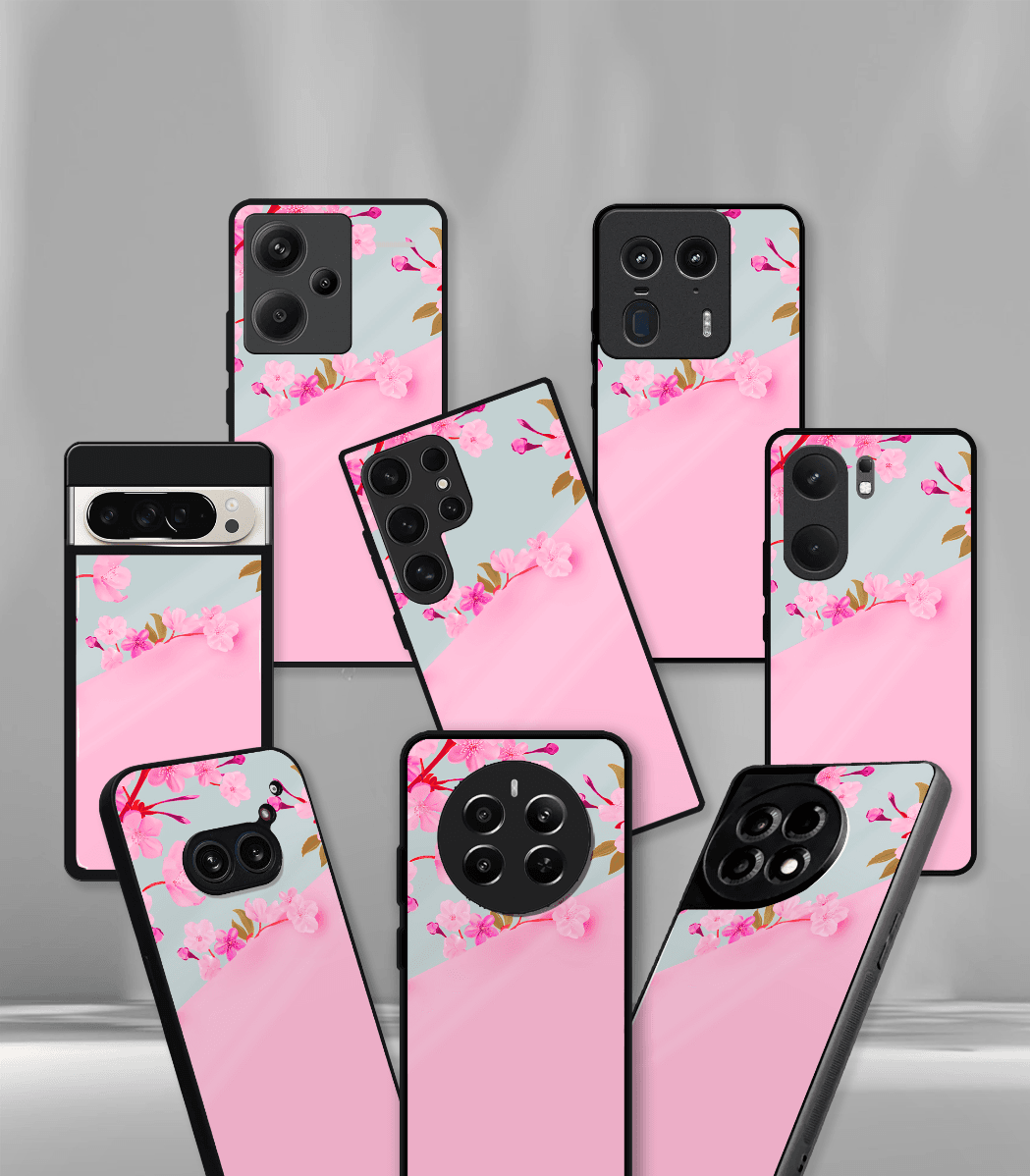 'for her' premium glossy floral/ aesthetic phone case compatible for every phone models.