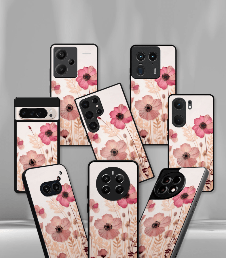 'for her' premium glossy floral/ aesthetic phone case compatible for every phone models.
