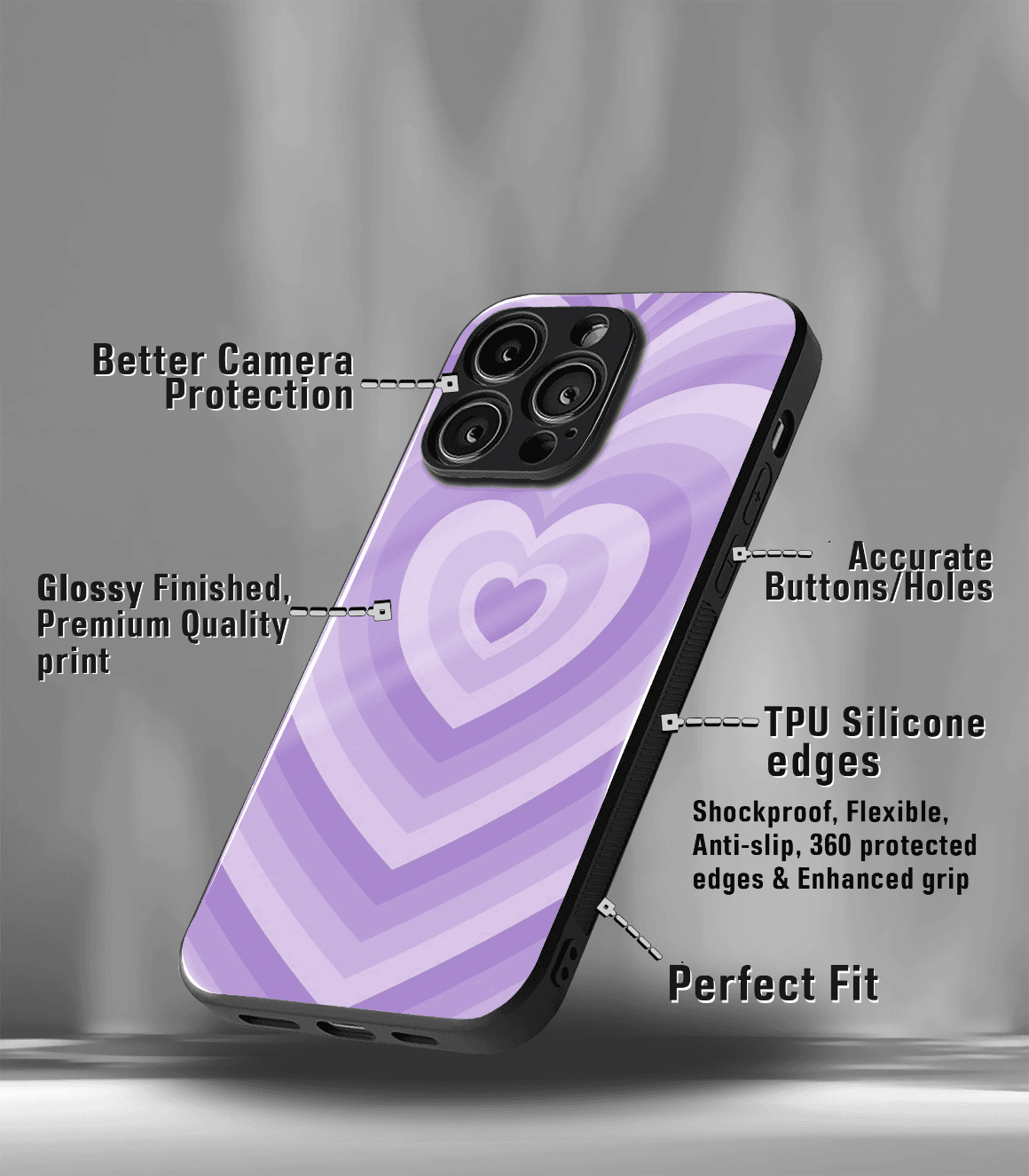 'for her' premium glossy floral/ aesthetic phone case compatible for every phone models.