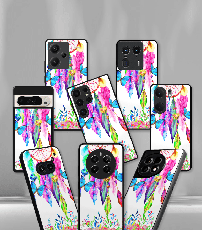 'for her' premium glossy floral/ aesthetic phone case compatible for every phone models.