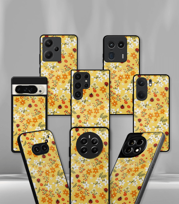 'for her' premium glossy floral/ aesthetic phone case compatible for every phone models.