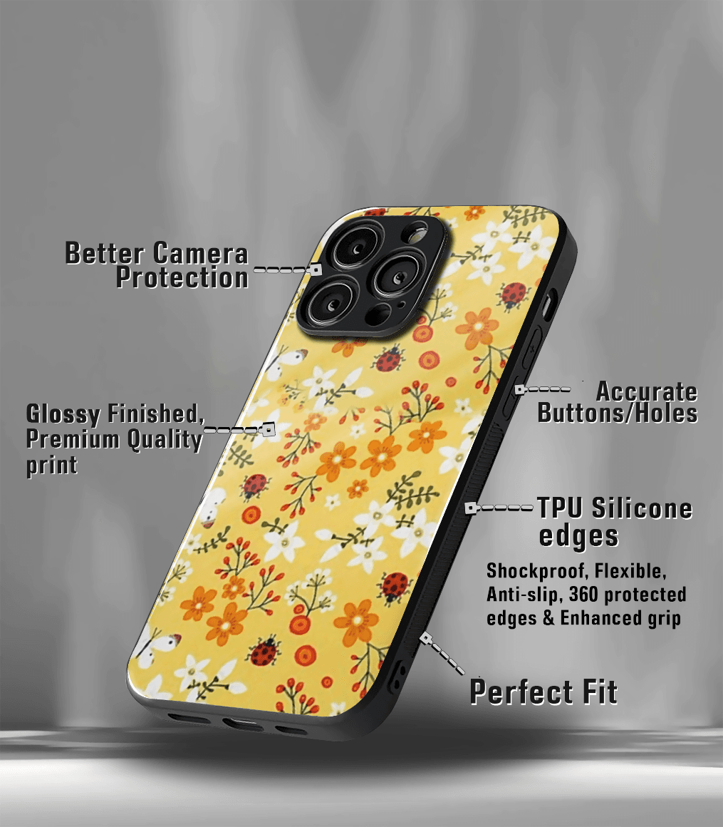'for her' premium glossy floral/ aesthetic phone case compatible for every phone models.