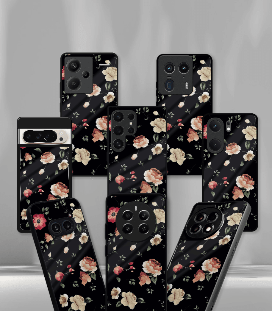 'for her' premium glossy floral/ aesthetic phone case compatible for every phone models.