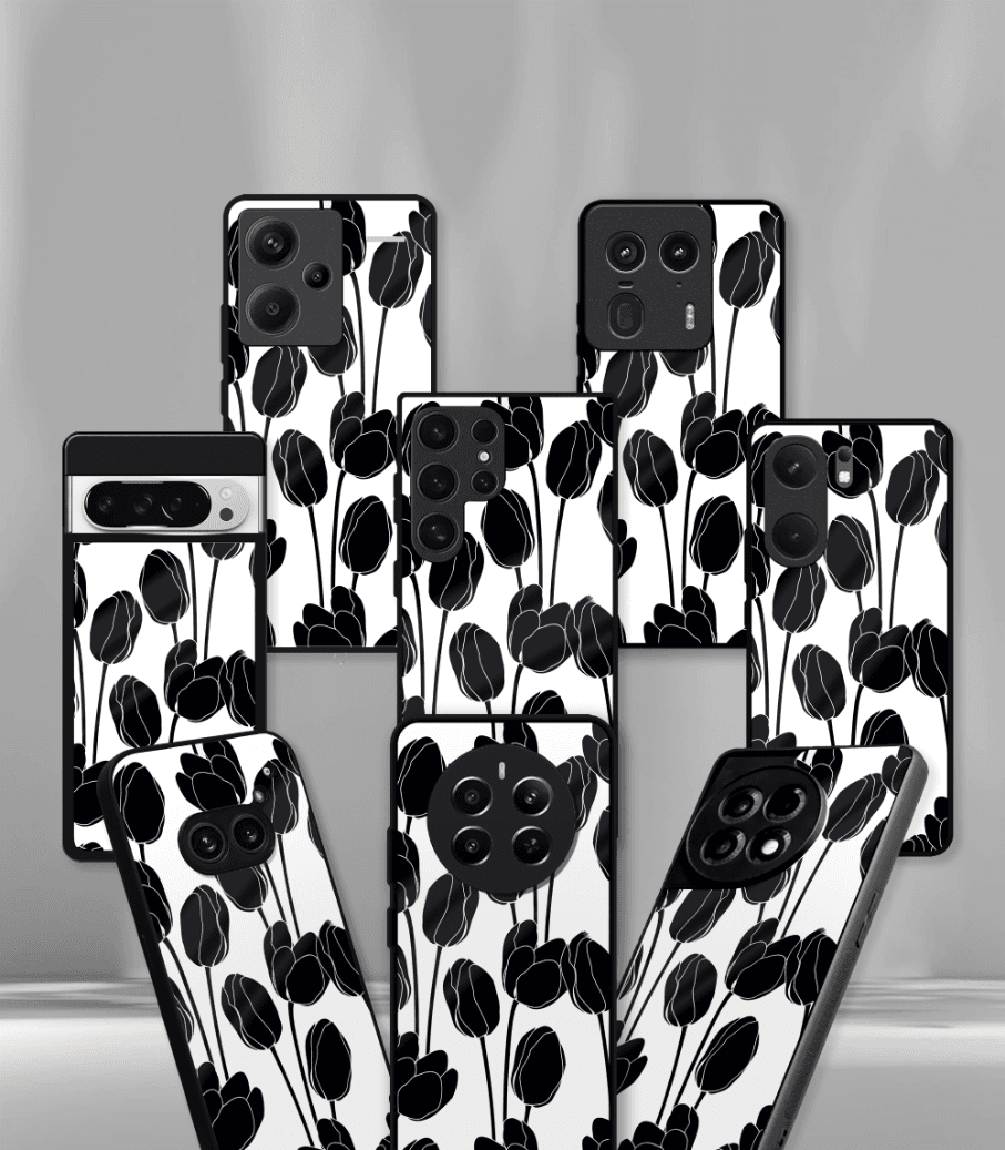 'for her' premium glossy floral/ aesthetic phone case compatible for every phone models.
