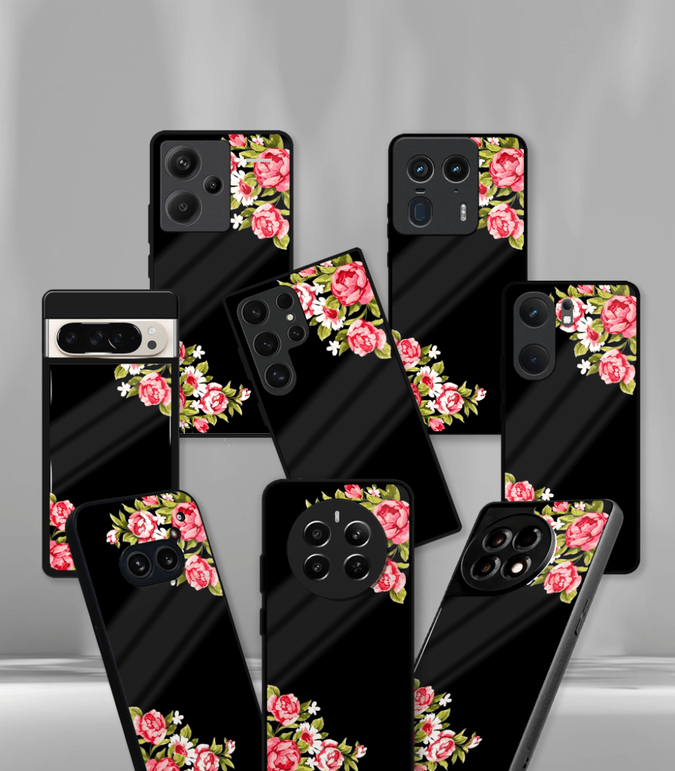 'for her' premium glossy floral/ aesthetic phone case compatible for every phone models.
