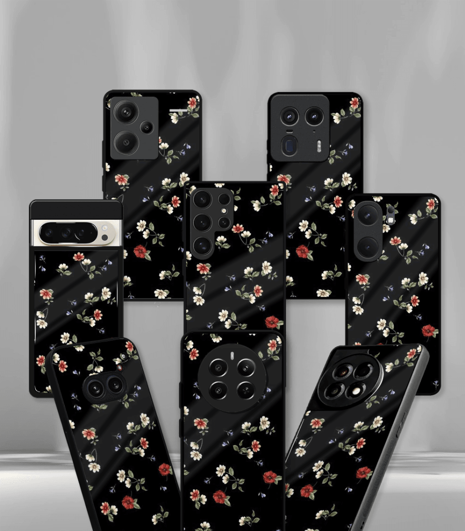'for her' premium glossy floral/ aesthetic phone case compatible for every phone models.