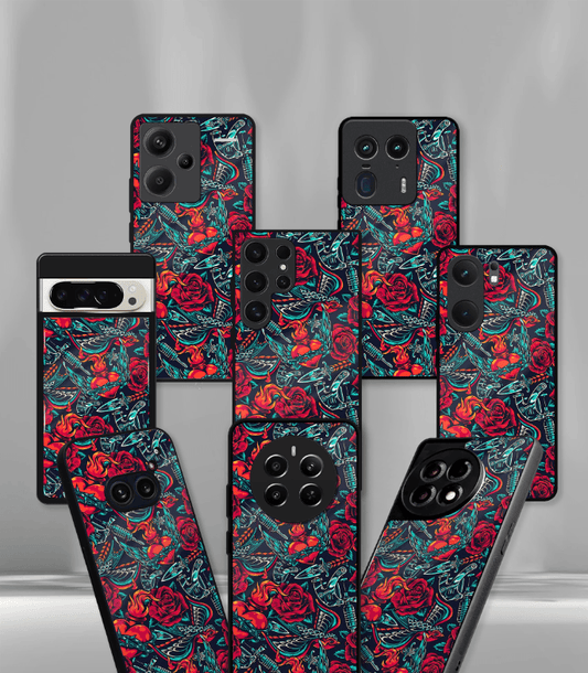 'For Her' Premium Glossy Floral/ Aesthetic Phone Case compatible for every Phone Models.