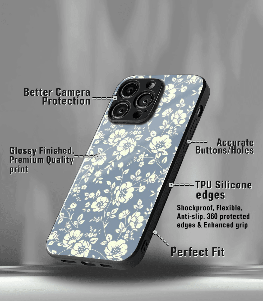 'for her' premium glossy floral/ aesthetic phone case compatible for every phone models.