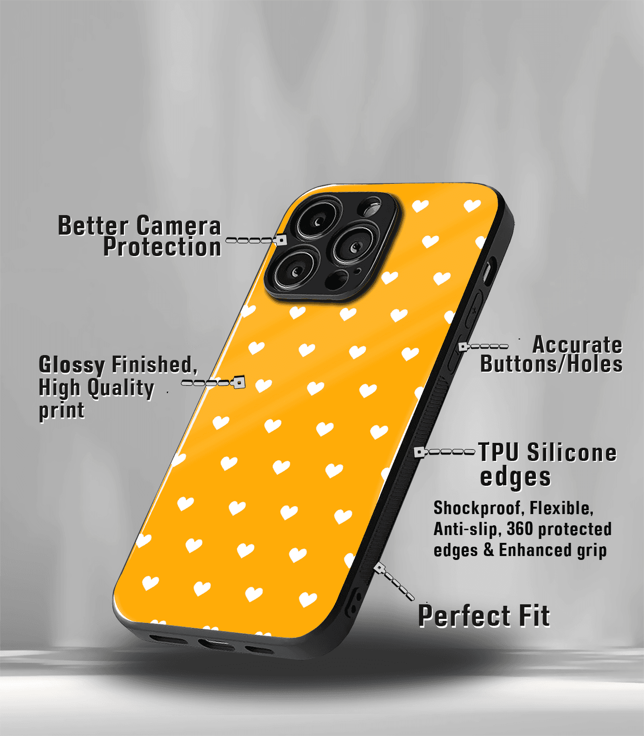 'for her' premium glossy floral/ aesthetic phone case compatible for every phone models.