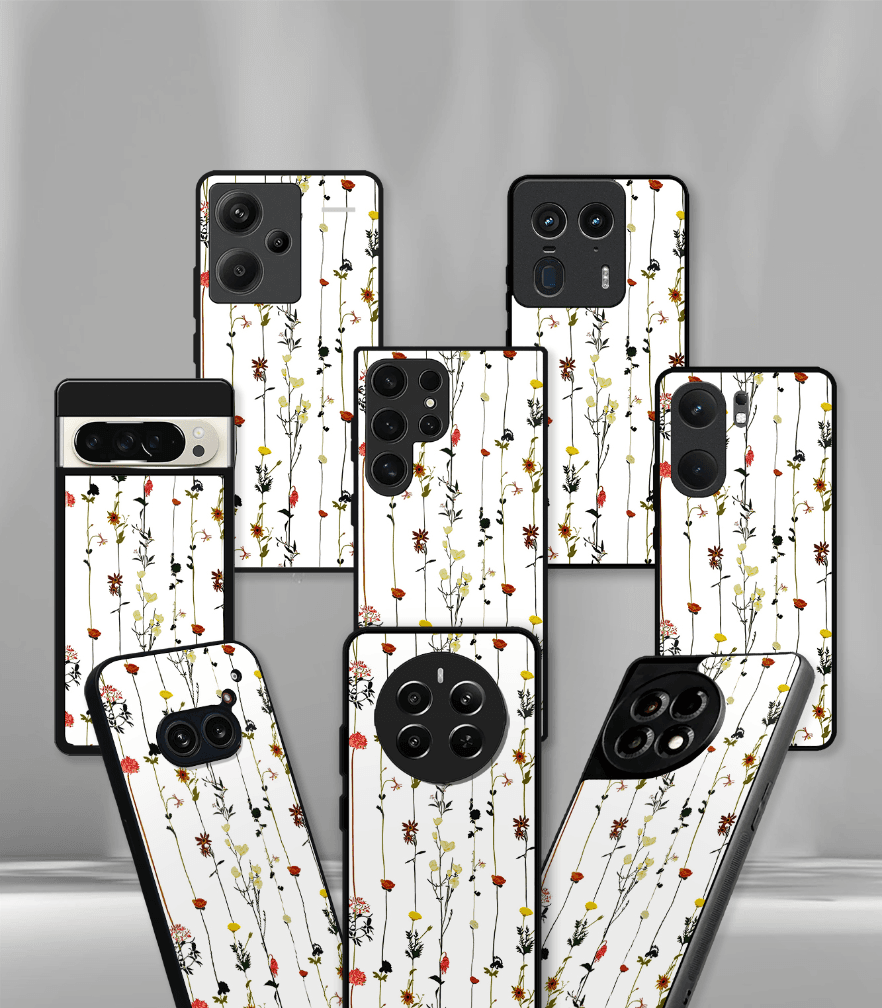 'for her' premium glossy floral/ aesthetic phone case compatible for every phone models.