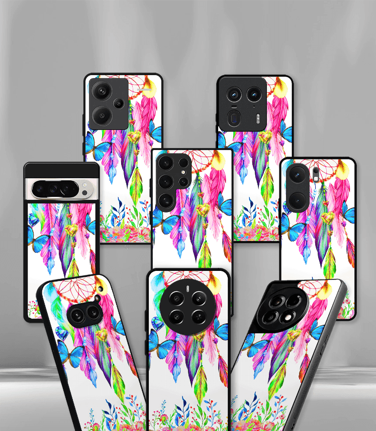 'for her' premium glossy floral/ aesthetic phone case compatible for every phone models.