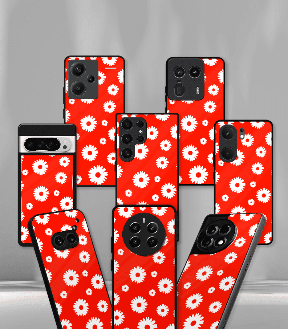 'for her' premium glossy floral/ aesthetic phone case compatible for every phone models.
