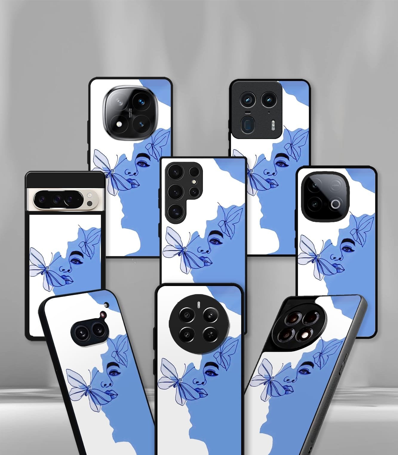 'for her' premium glossy floral/ aesthetic phone case compatible for every phone models.