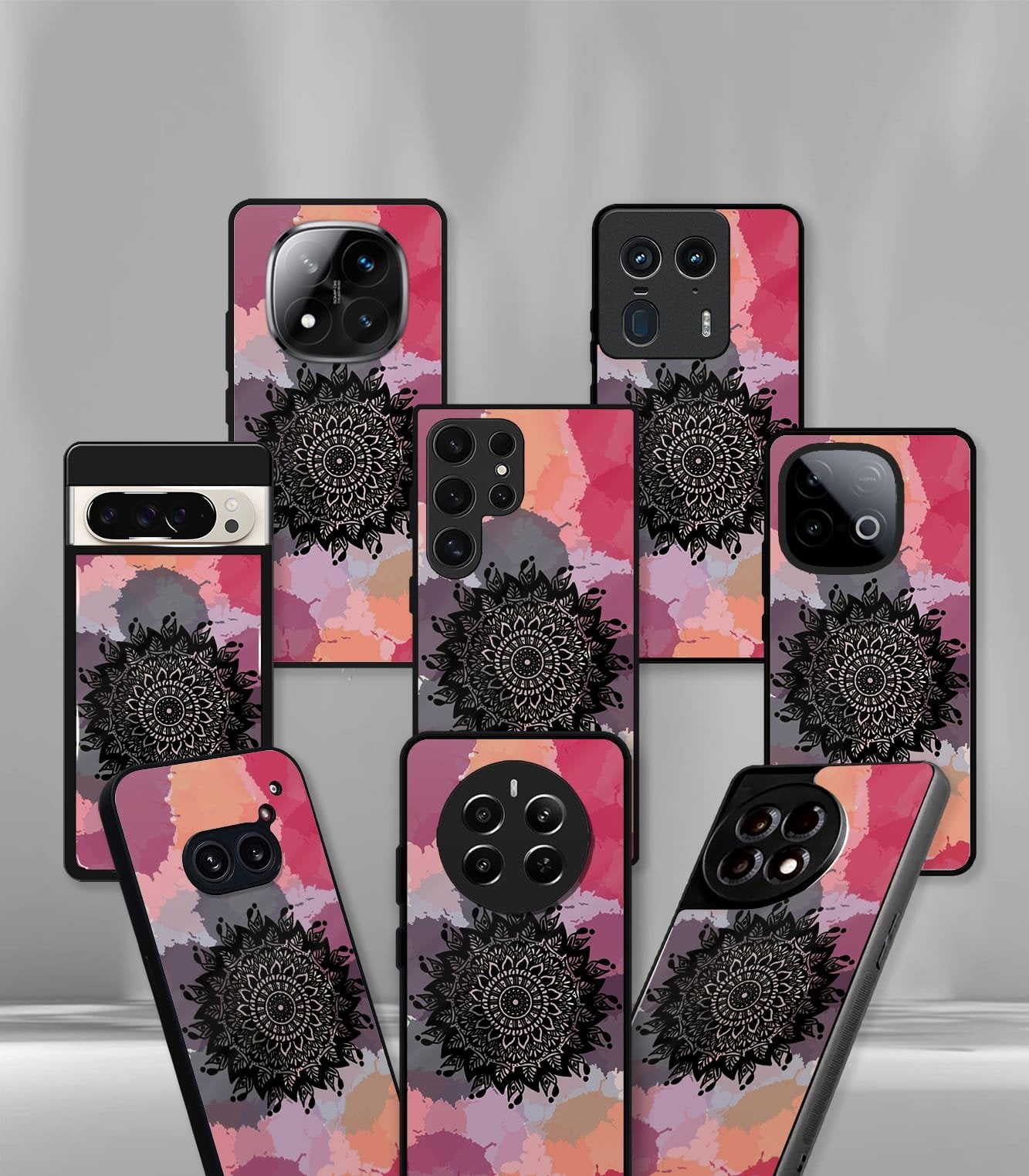 'for her' premium glossy floral/ aesthetic phone case compatible for every phone models.