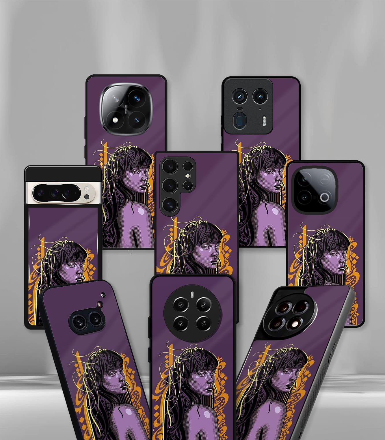 'for her' premium glossy floral/ aesthetic phone case compatible for every phone models.