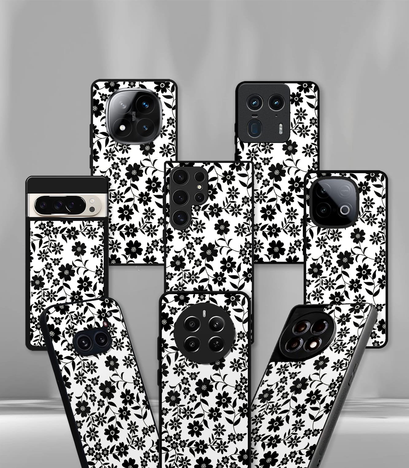 'for her' premium glossy floral/ aesthetic phone case compatible for every phone models.