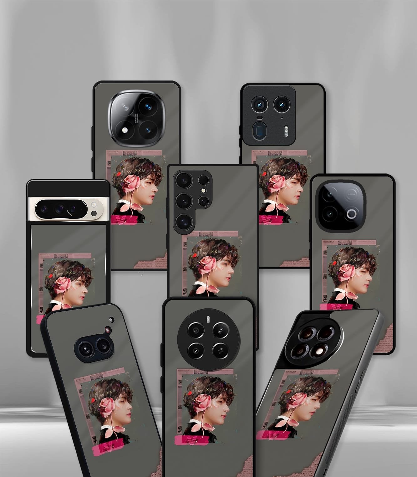 'for her' premium glossy floral/ aesthetic phone case compatible for every phone models.