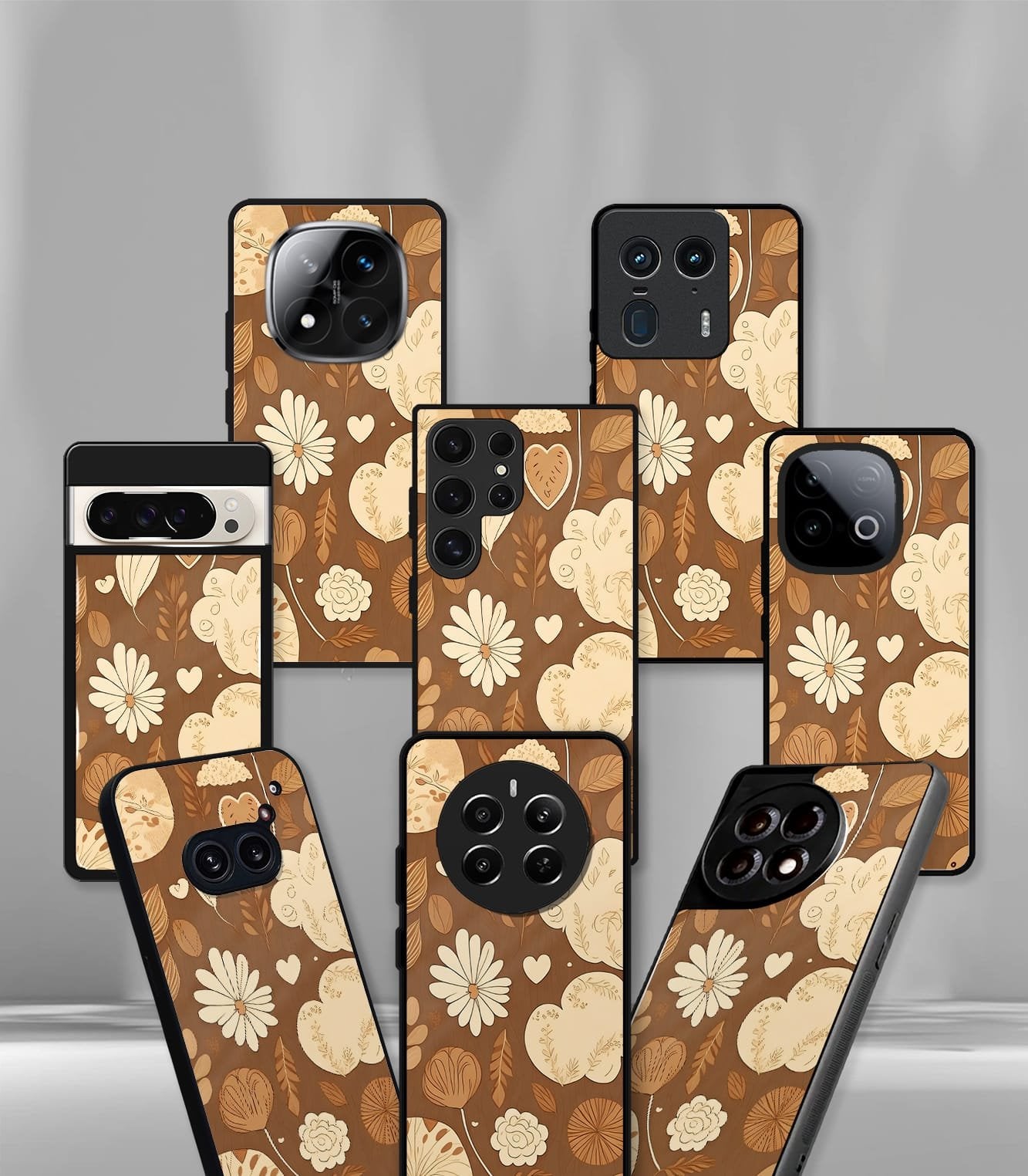 'for her' premium glossy floral/ aesthetic phone case compatible for every phone models.