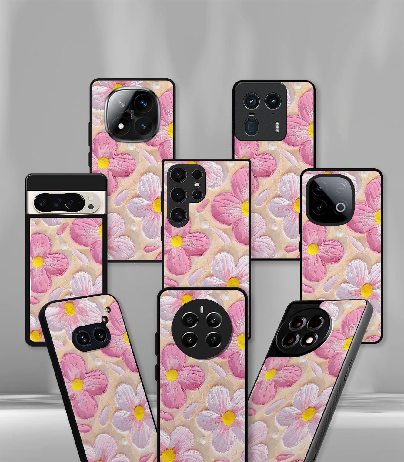'for her' premium glossy floral/ aesthetic phone case compatible for every phone models.