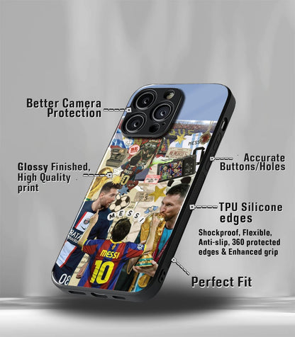 Lionel Messi GOAT edition Premium Glossy Phone Case.