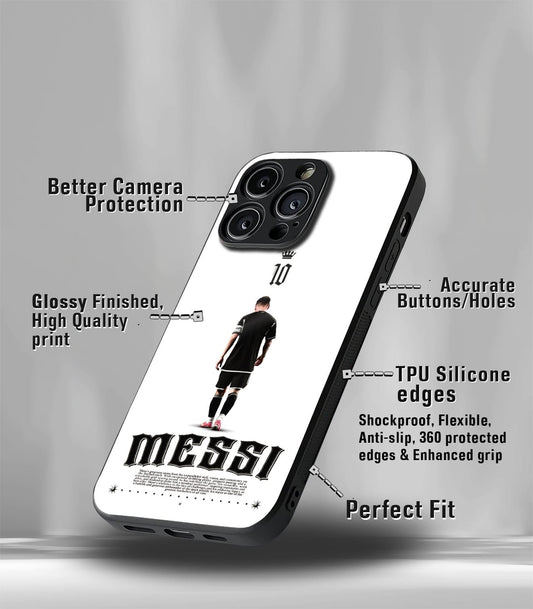 Lionel Messi GOAT edition Premium Glossy Phone Case.