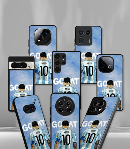 Lionel Messi GOAT edition Premium Glossy Phone Case.