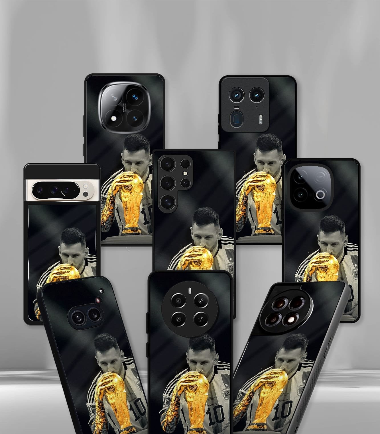 lionel messi world cup edition premium glossy phone case.