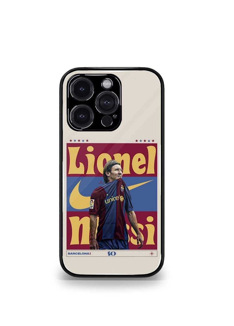 lionel messi vintage edition premium glossy phone case.