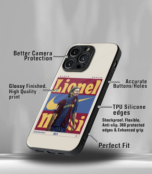 Lionel Messi Vintage edition Premium Glossy Phone Case.