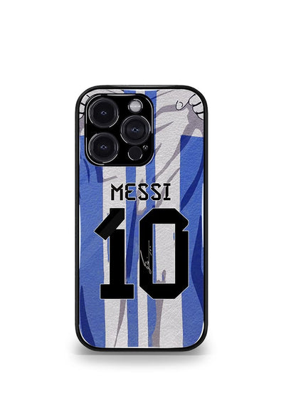 Lionel Messi Jersey GOAT edition Premium Glossy Phone Case.