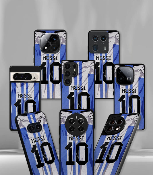 Lionel Messi Jersey GOAT edition Premium Glossy Phone Case.