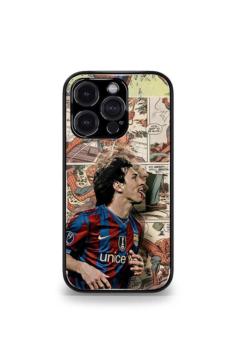 lionel messi goat edition premium glossy phone case.