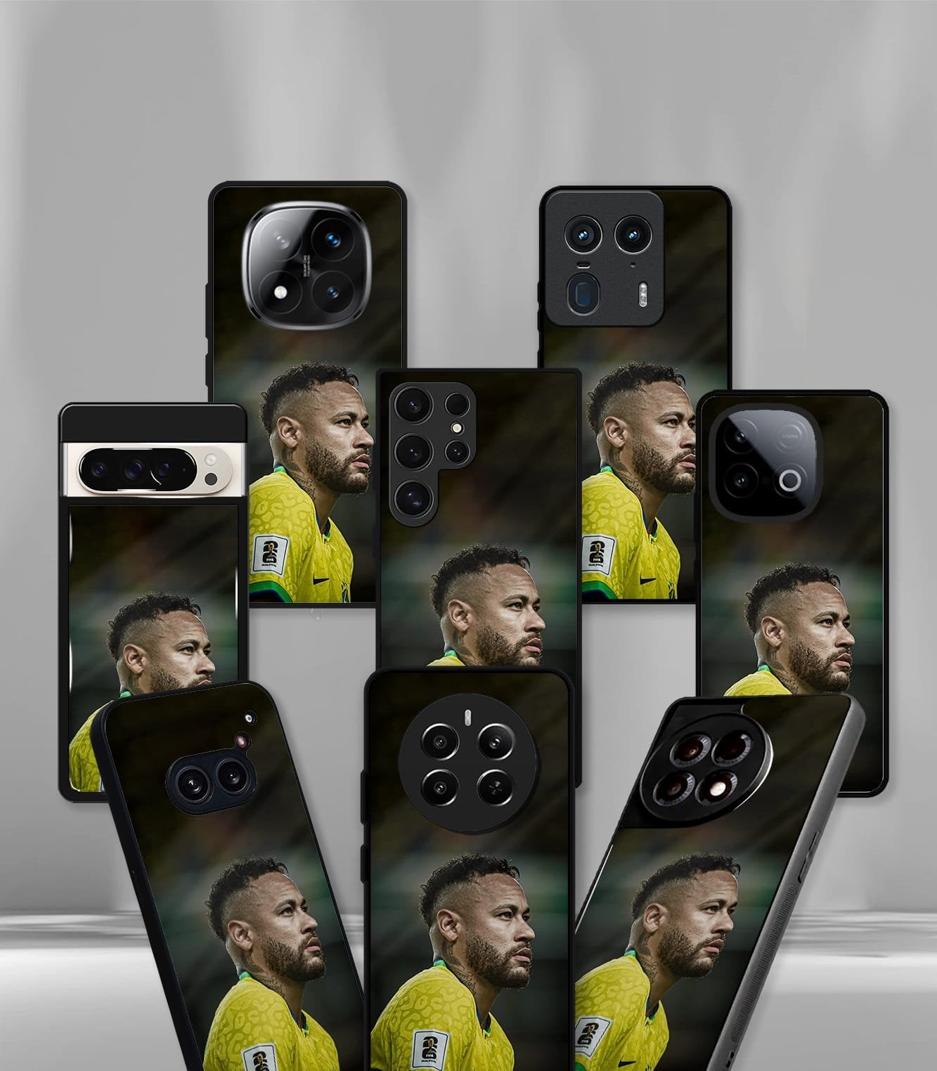 neymar junior goat edition premium glossy phone case.