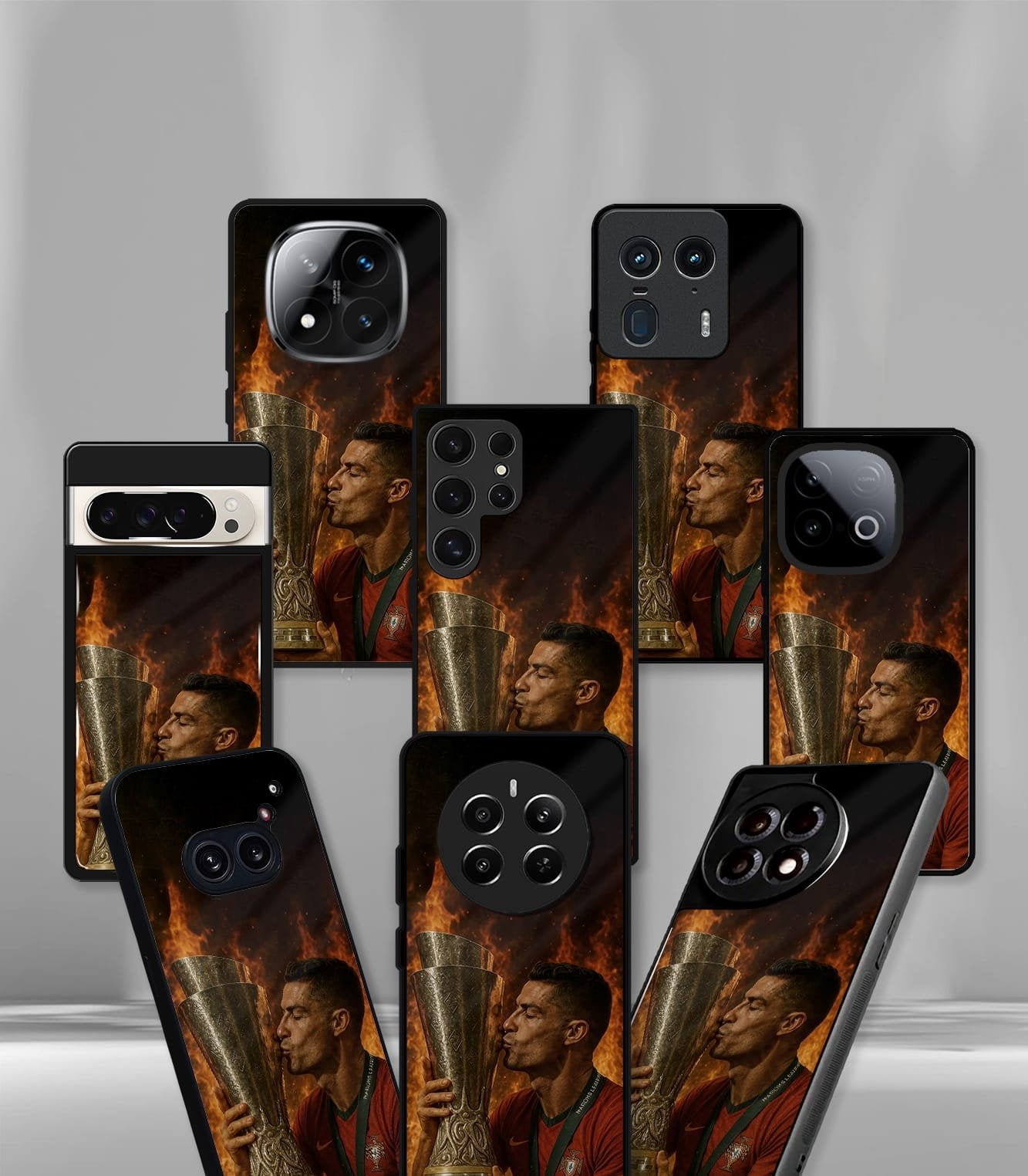 cristiano ronaldo goat cr7 edition premium glossy phone case.