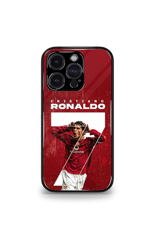 Cristiano Ronaldo GOAT CR7 Manchester United edition Premium Glossy Phone Case.