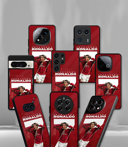 Cristiano Ronaldo GOAT CR7 Manchester United edition Premium Glossy Phone Case.