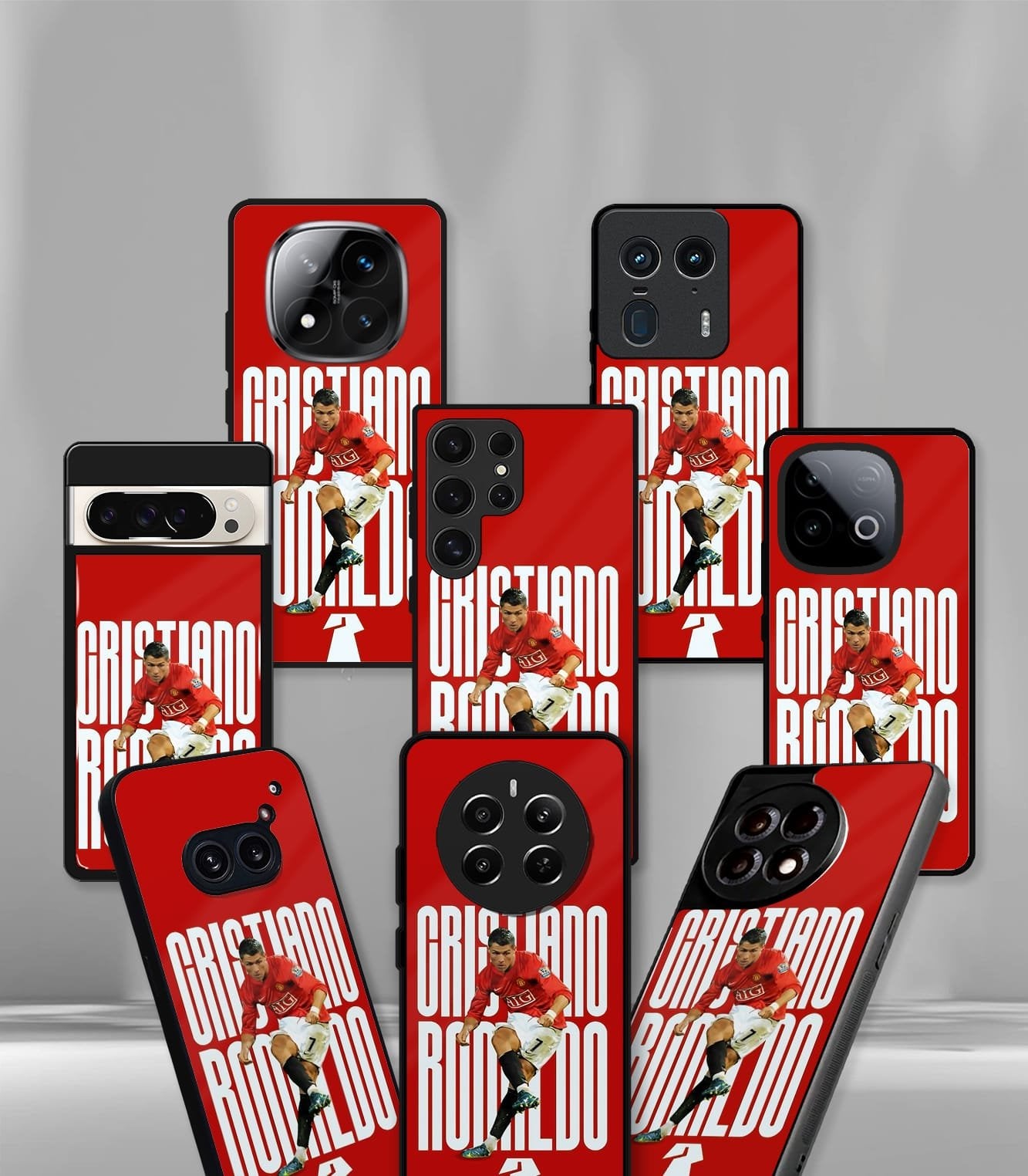 cristiano ronaldo goat cr7 edition premium glossy phone case.